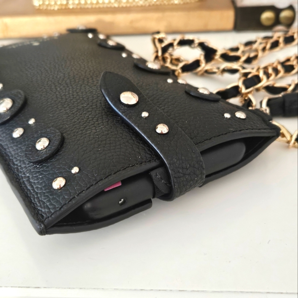 kate spade Black Studded Wristlet Crossbody Clutch - Picture 3 of 12